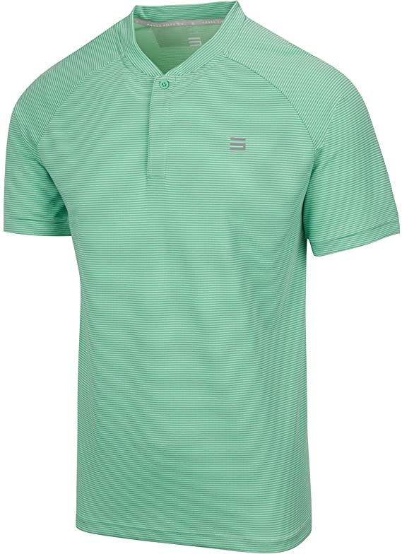 Three Sixty Six Mens Collarless Golf Polo Shirts