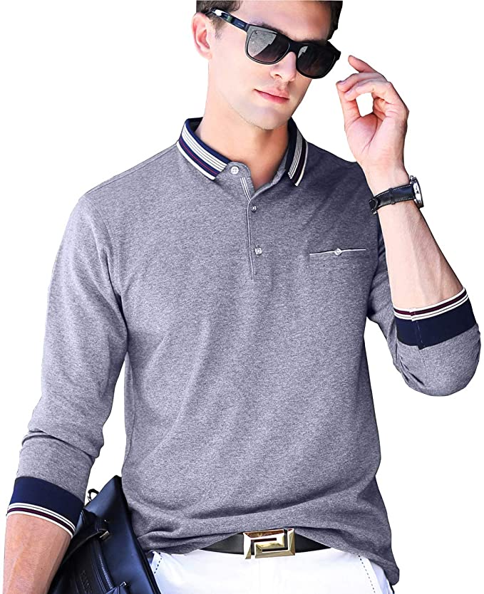 Xtapan Mens Classic Fashion Golf Polo Shirts