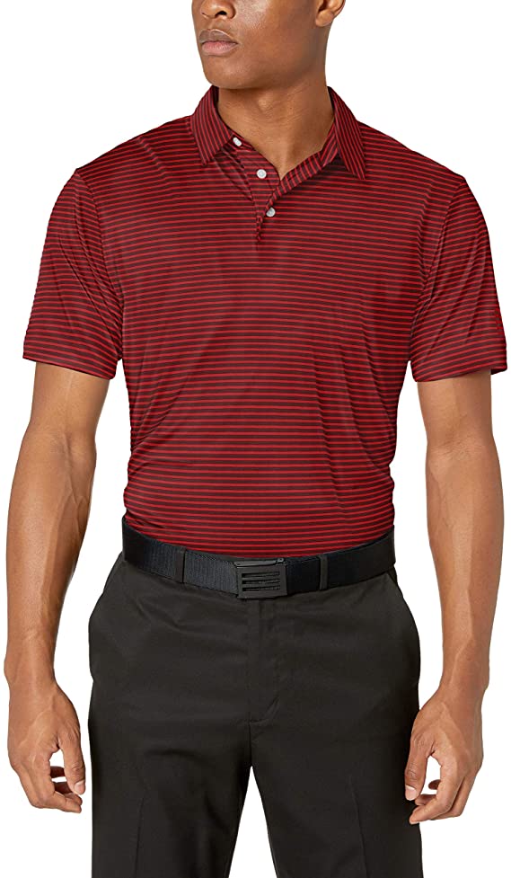 PGA Tour Mens Feeder Stripe Golf Polo Shirts