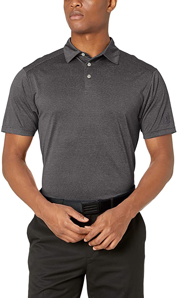 PGA Tour Mens Fine Line Yarn Dyed Golf Polo Shirts