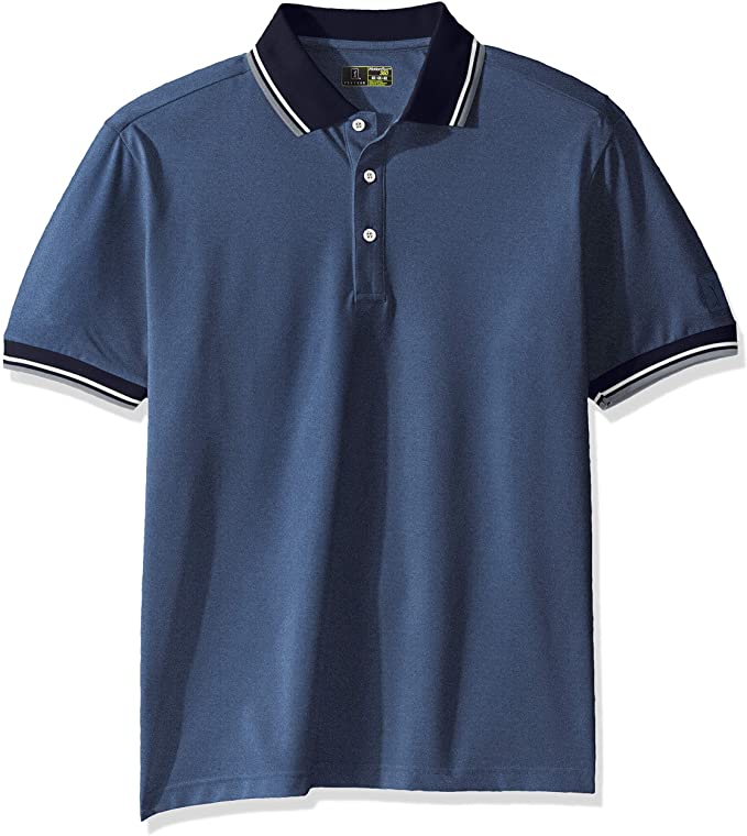 PGA Tour Mens Oxford Short Sleeve Golf Polo Shirts