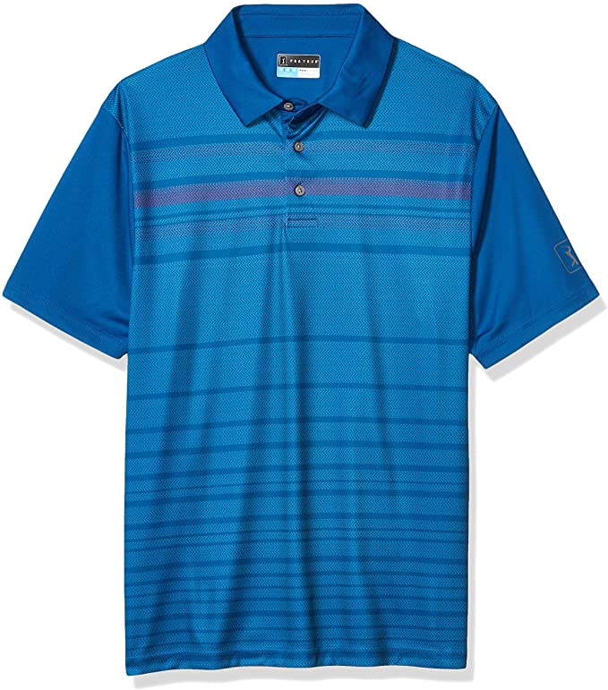 Mens PGA Tour Pro Series Stacked Golf Polo Shirts