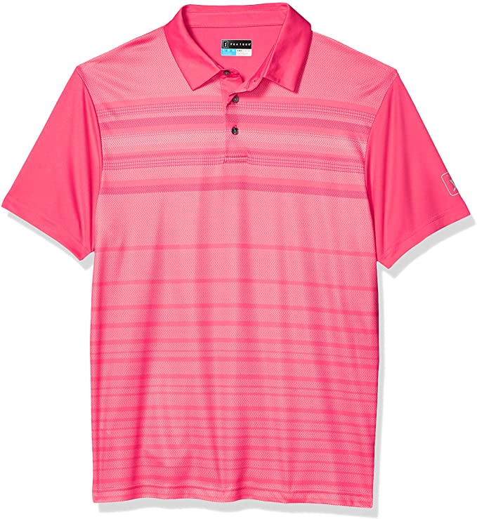 PGA Tour Mens Pro Series Stacked Golf Polo Shirts