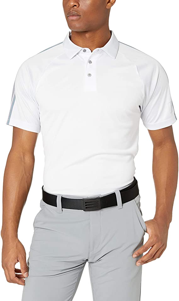 Mens PGA Tour Short Sleeve Printed Golf Polo Shirts
