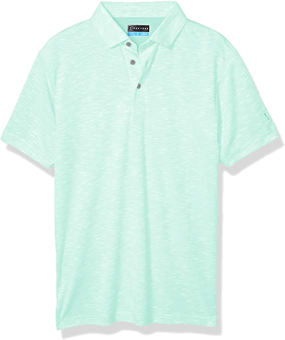 Mens PGA Tour Short Sleeve Slub Golf Polo Shirts