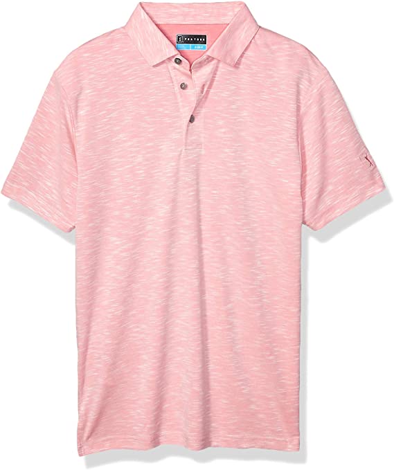 PGA Tour Mens Short Sleeve Slub Golf Polo Shirts