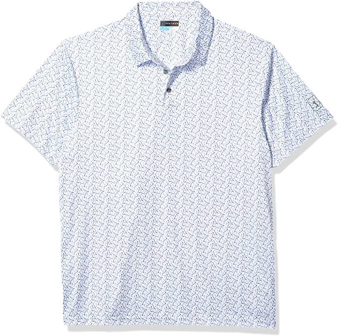 Mens PGA Tour Tour Soft Printed Golf Polo Shirts
