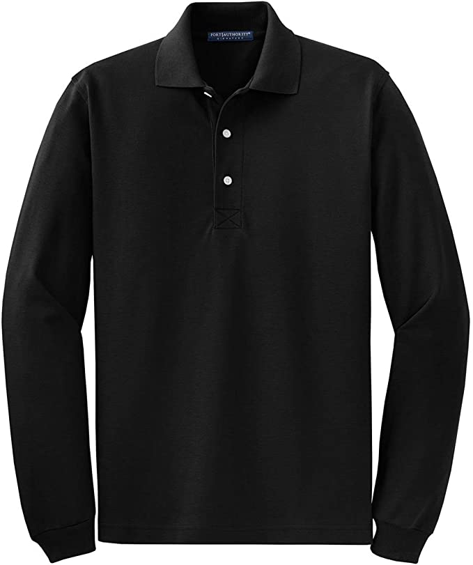 Port Authority Mens Breathable Long Sleeve Golf Polo Shirts