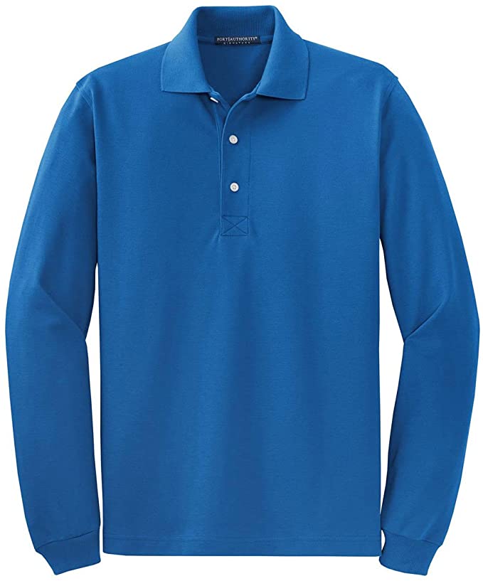 Port Authority Mens Breathable Long Sleeve Golf Polo Shirts