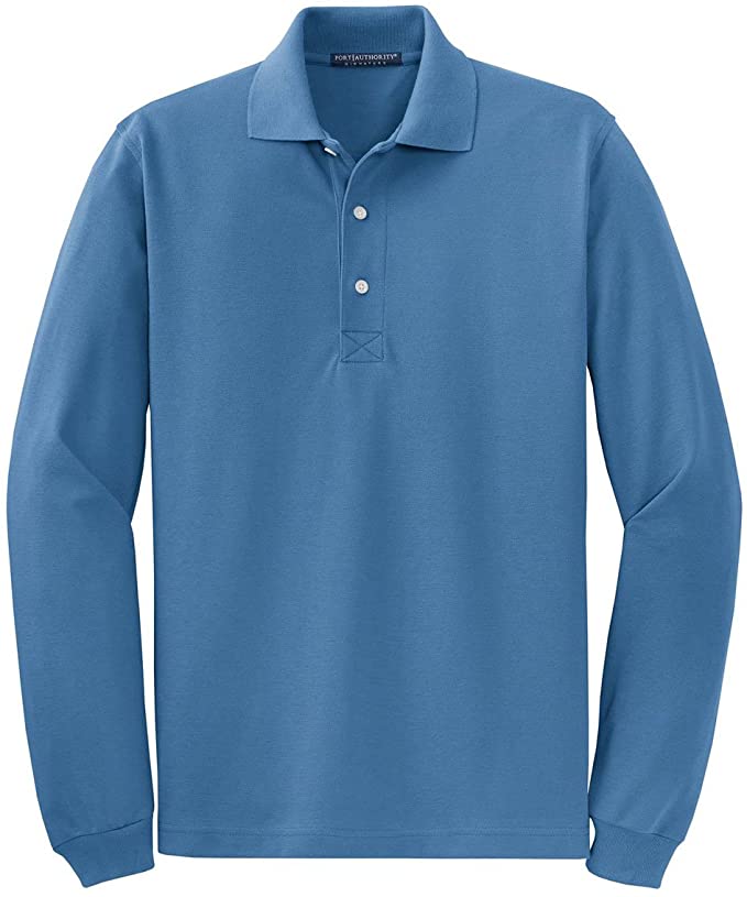Port Authority Mens Breathable Long Sleeve Golf Polo Shirts