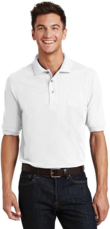 Port Authority Mens Heavyweight Cotton Pique Golf Polo Shirts