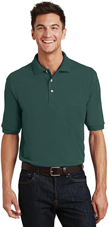 Port Authority Mens Heavyweight Cotton Pique Golf Polo Shirts