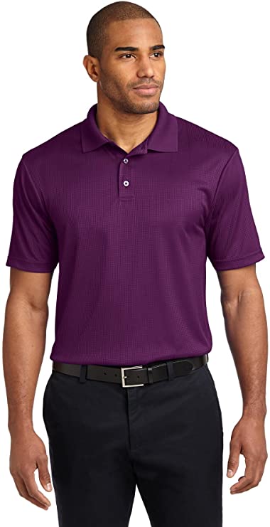 Port Authority Mens Performance Fine Jacquard Golf Polo Shirts