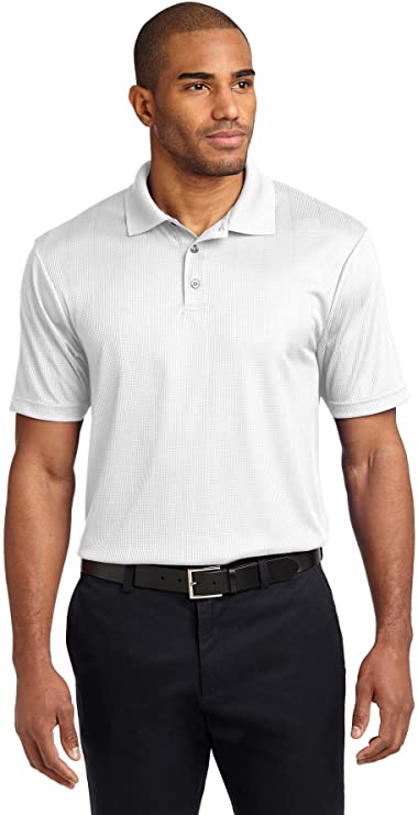Port Authority Mens Performance Fine Jacquard Golf Polo Shirts