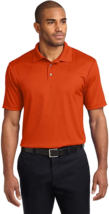 Port Authority Mens Performance Fine Jacquard Golf Polo Shirts