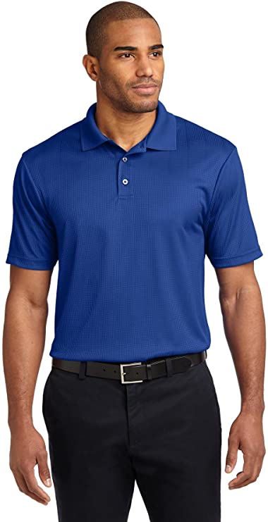 Port Authority Mens Performance Fine Jacquard Golf Polo Shirts