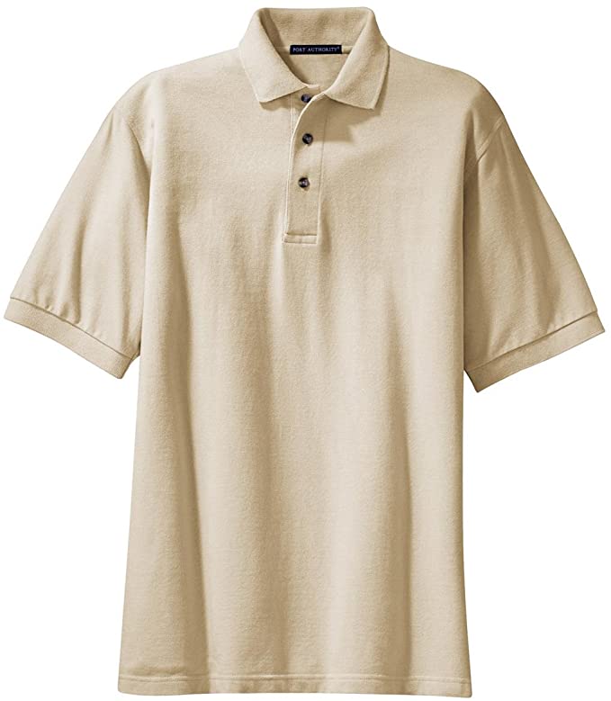 Mens Port Authority Tall Pique Knit Golf Polo Shirts
