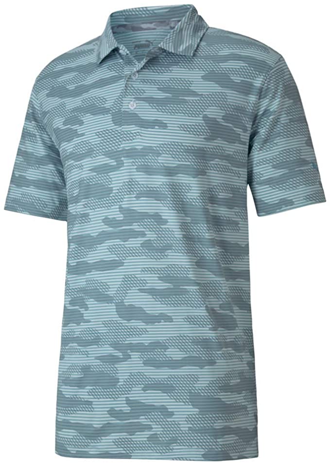 Mens Puma Cloudspun Camo Golf Polo Shirts