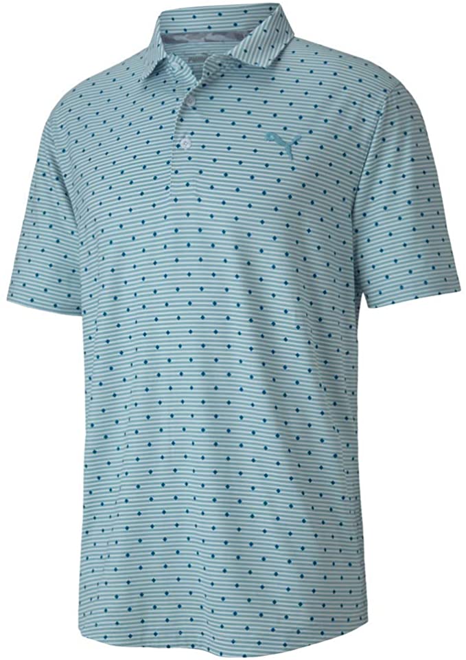 Mens Puma Cliudspun Scatter Golf Polo Shirts