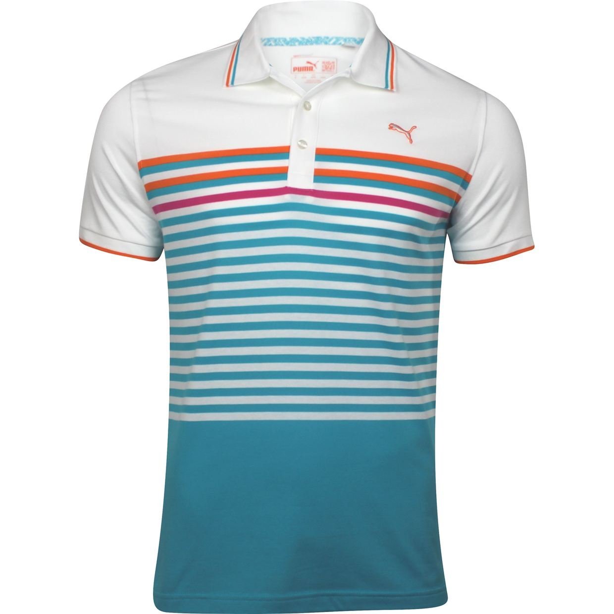 Mens NA CB Stripe Golf Polo Shirts