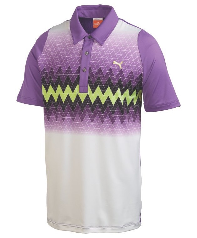 Mens Puma NA DS Graphic Stripe Golf Polo Shirts