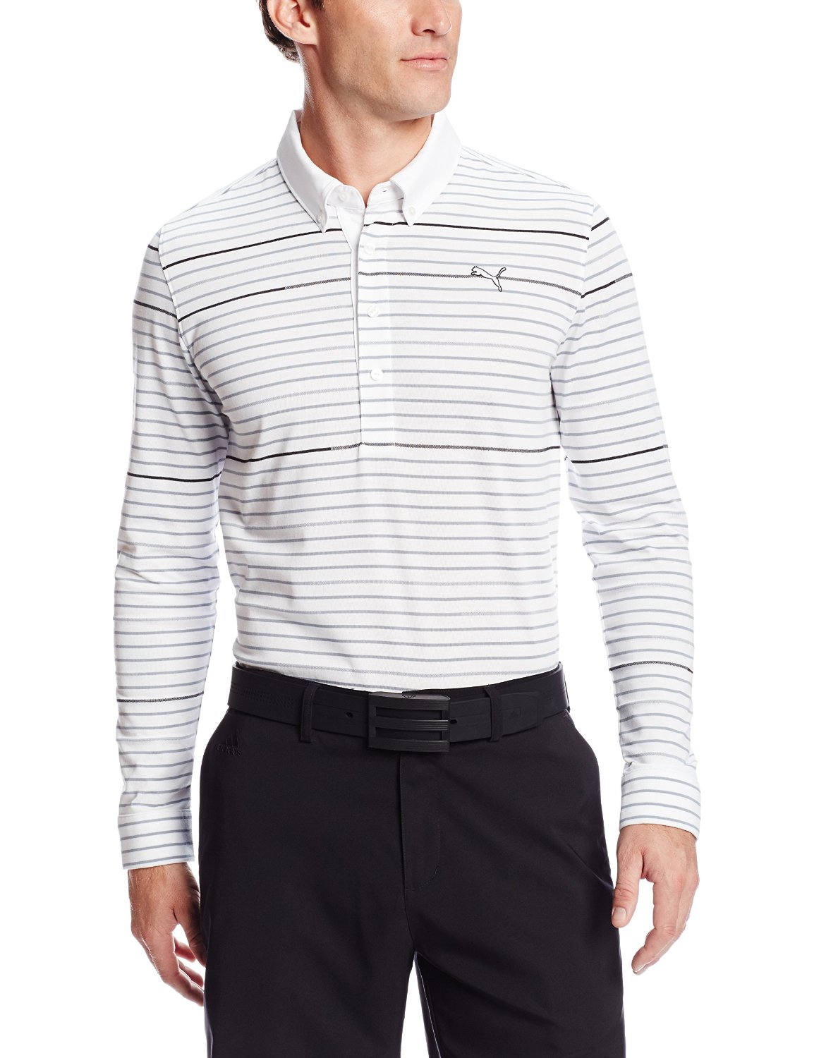 Puma NA Long Sleeve Yarn Dye Golf Polo Shirts