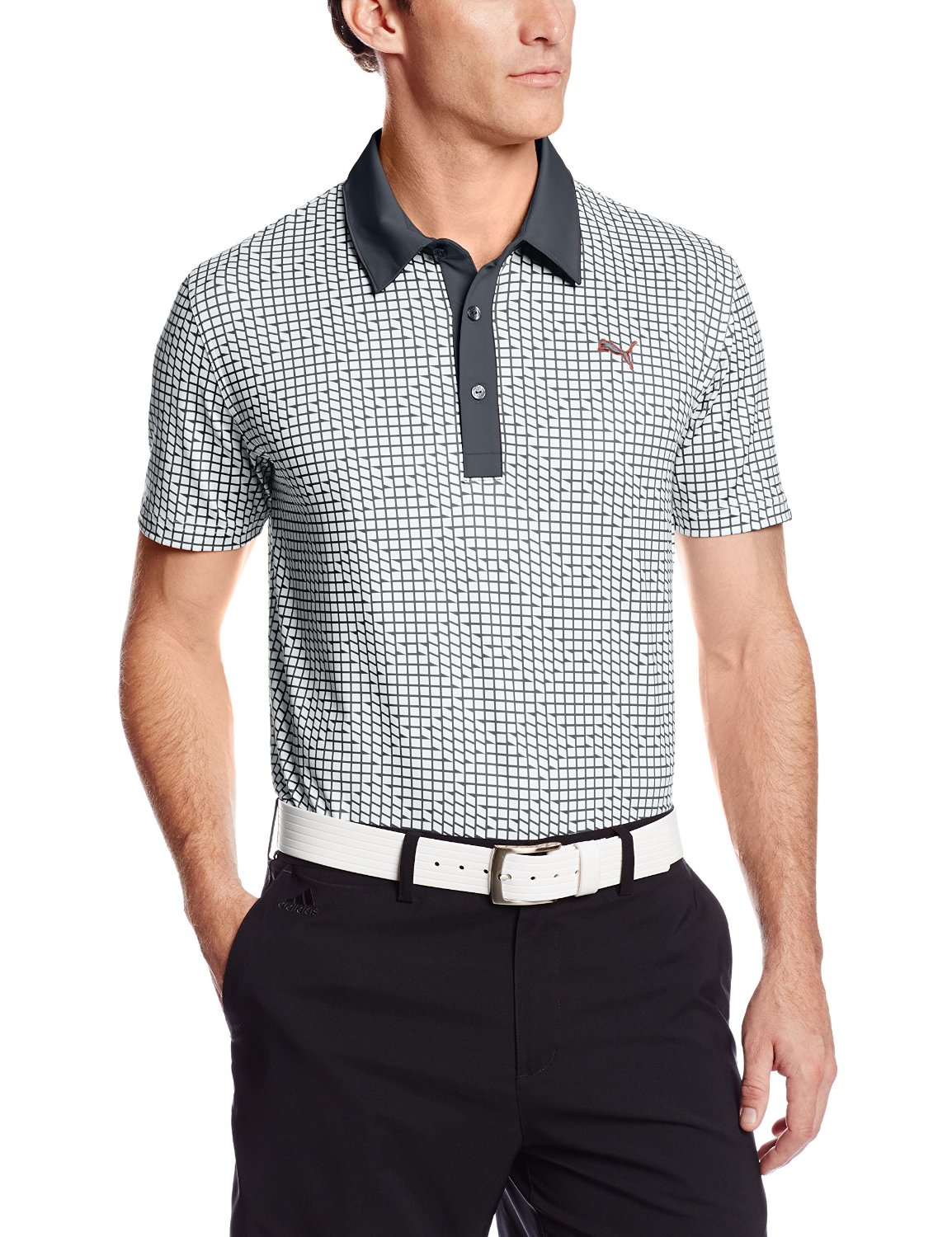Puma NA Pattern Print Golf Polo Shirts
