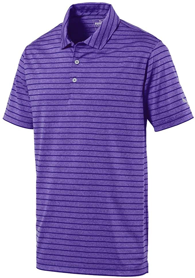 Puma Mens Rotation Stripe Golf Polo Shirts