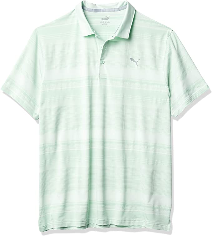 Puma Mens Variegated Stripe Golf Polo Shirts