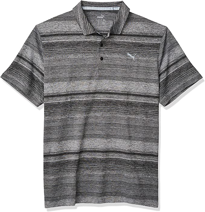 Puma Mens Variegated Stripe Golf Polo Shirts