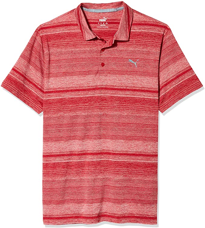 Puma Mens Variegated Stripe Golf Polo Shirts