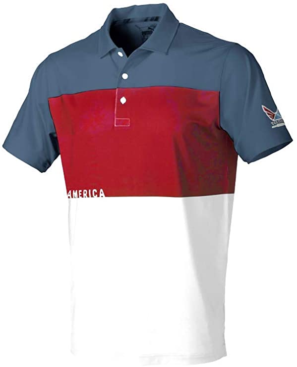 Mens Puma Volition CK6 America Golf Polo Shirts