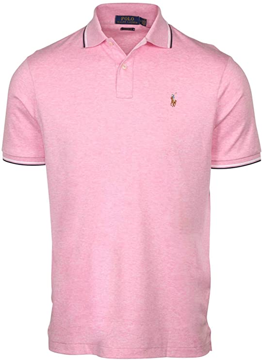 Mens Ralph Lauren Classic Fit Striped Soft Touch Golf Polo Shirts