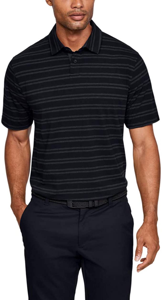 Under Armour Mens Charged Cotton Scramble Stripe Golf Polo Shirts