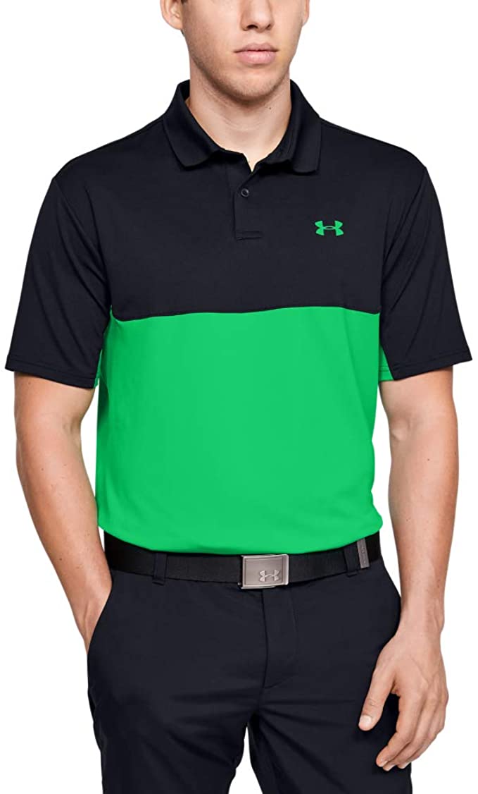 Mens Under Armour Performance Colorblock 2.0 Golf Polo Shirts
