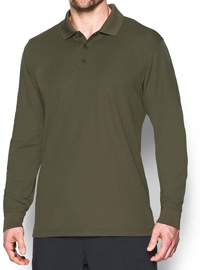 Mens Under Armour Tactical Performance Long Sleeve Golf Polo Shirts