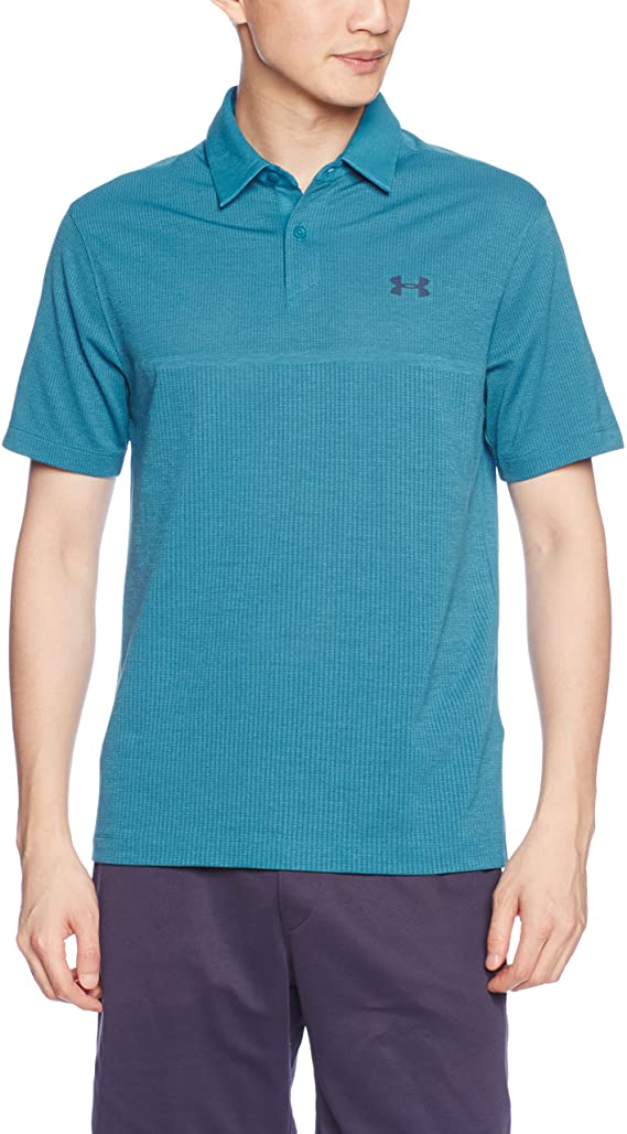 Under Armour Mens Tour Jacquard Golf Polo Shirts