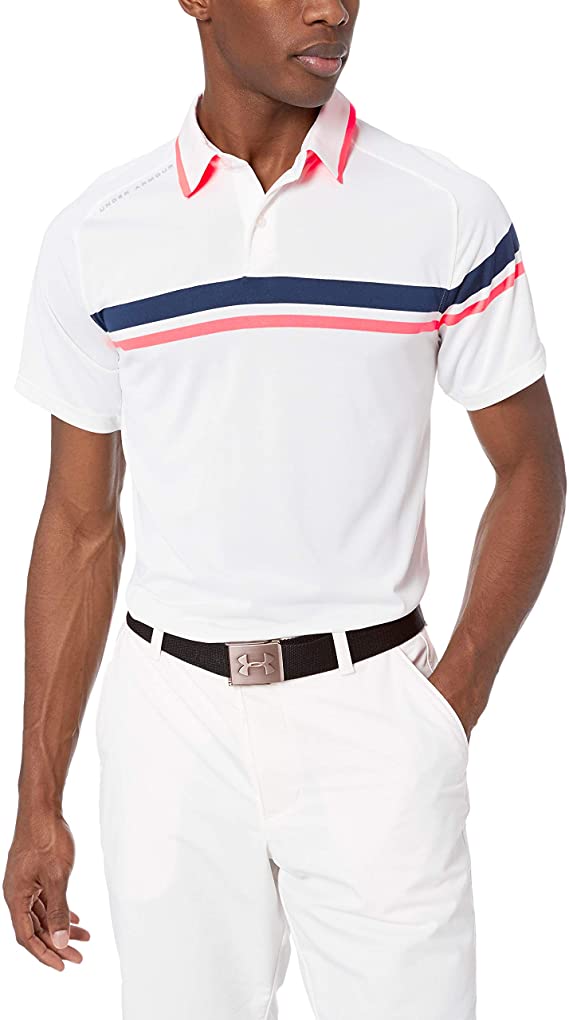 Under Armour Mens Tour Tips Drive Golf Polo Shirts