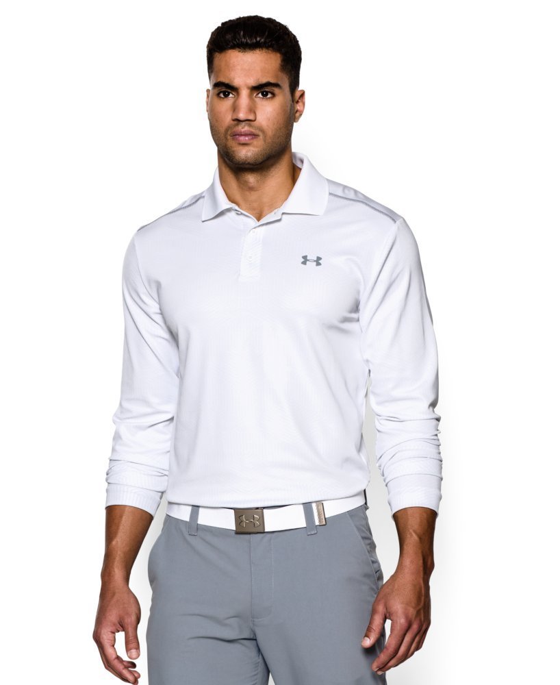 Under Armour Mens UA ColdGear Infrared Performance Long Sleeve Polo Shirts
