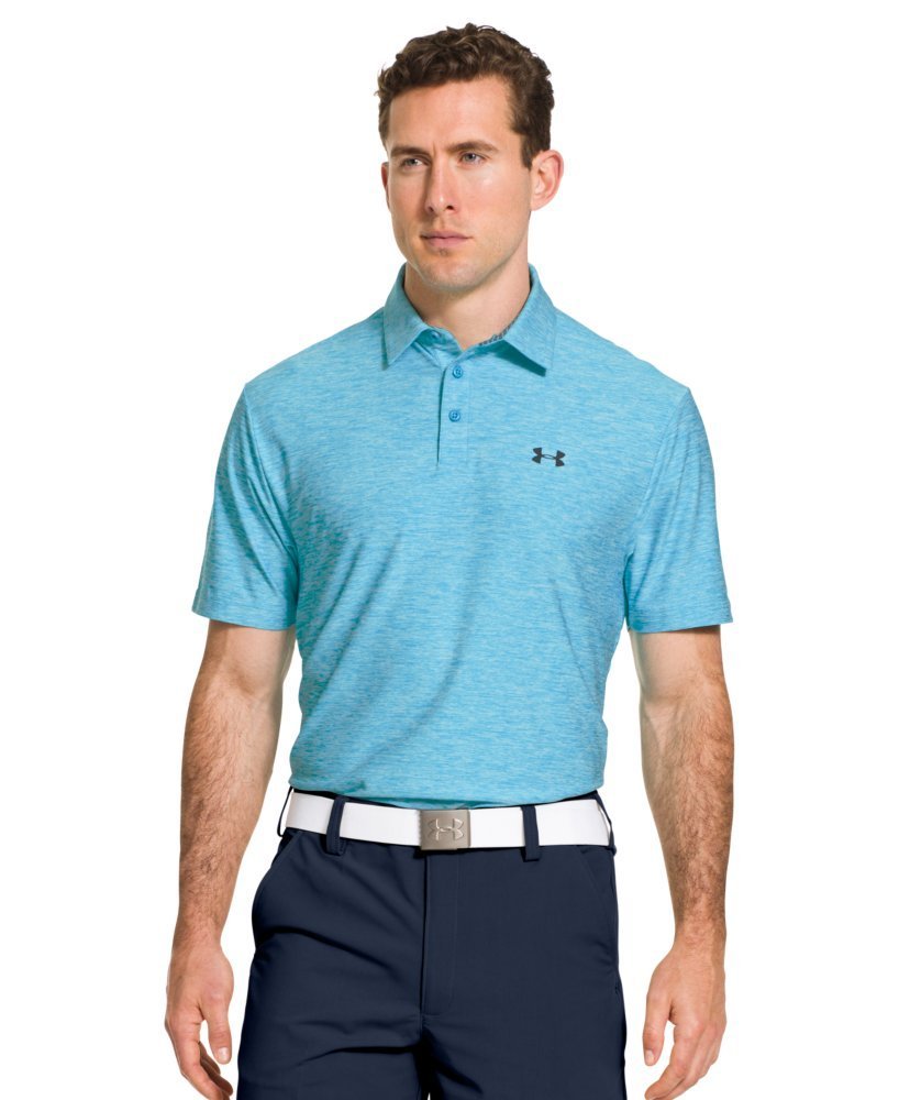 Mens UA Elevated Heather Golf Polo Shirts