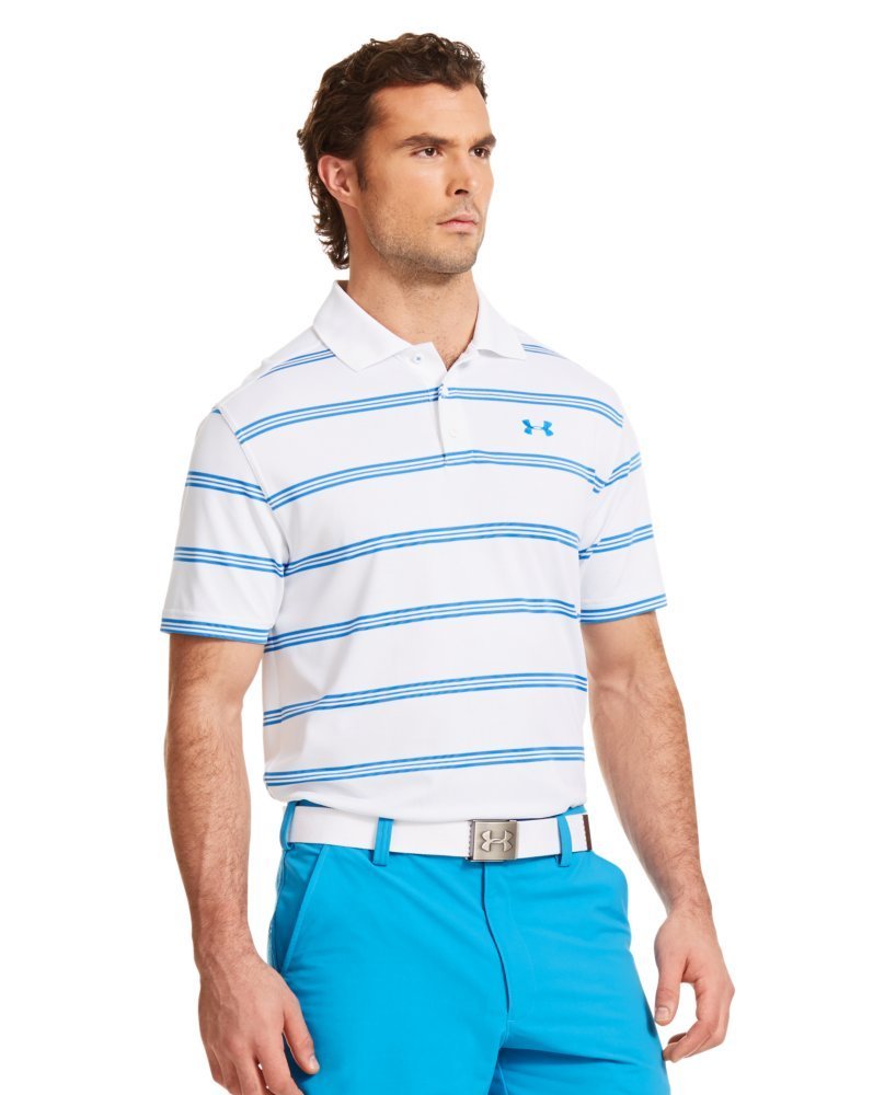 Under Armour Mens UA Fade Stripe Golf Shirts