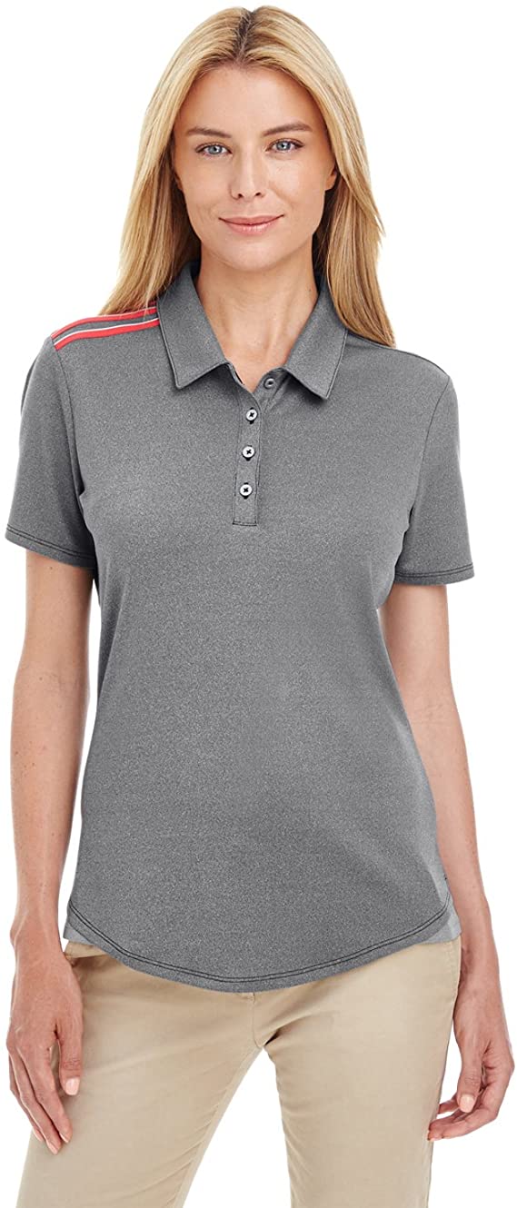Womens Adidas 3 Stripes Shoulder Golf Polo Shirts