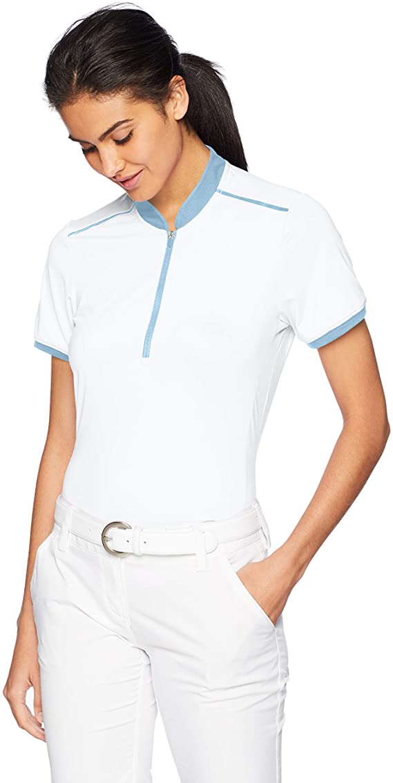 Adidas Womens Climacool Zipper Golf Polo Shirts