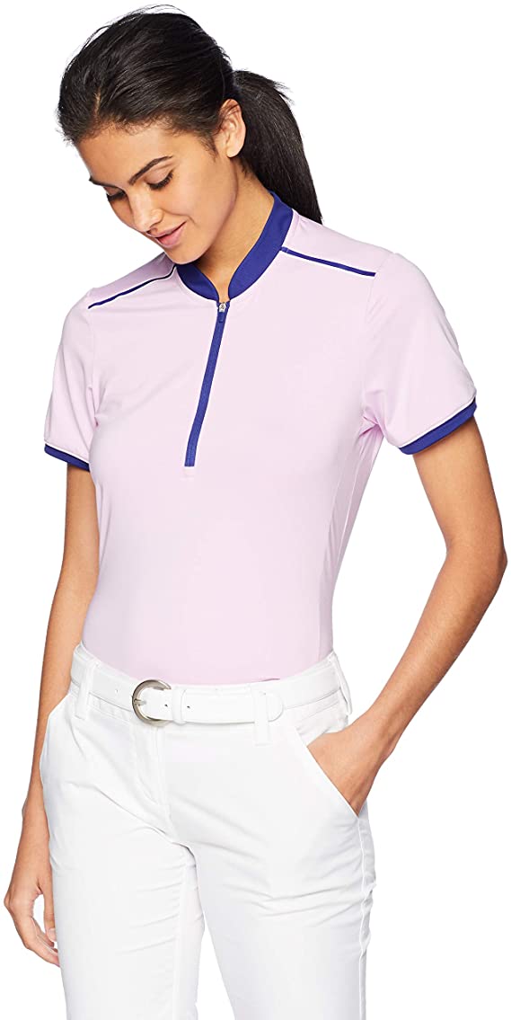 Adidas Womens Climacool Zipper Golf Polo Shirts