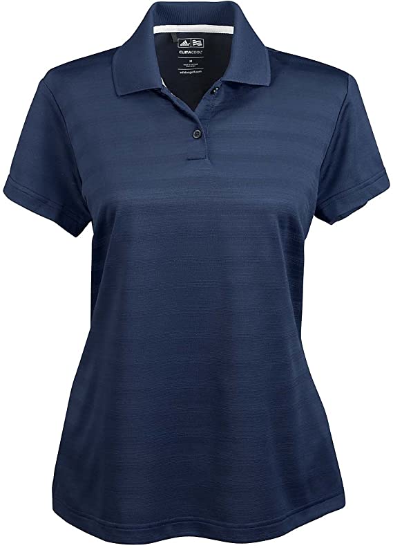 Womens Adidas Climalite Textured Golf Polo Shirts