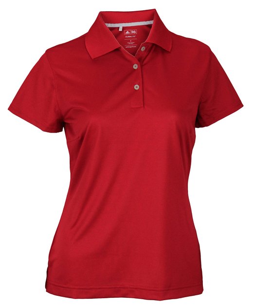 Womens Adidas Climalite Textured Solid Golf Polo Shirts