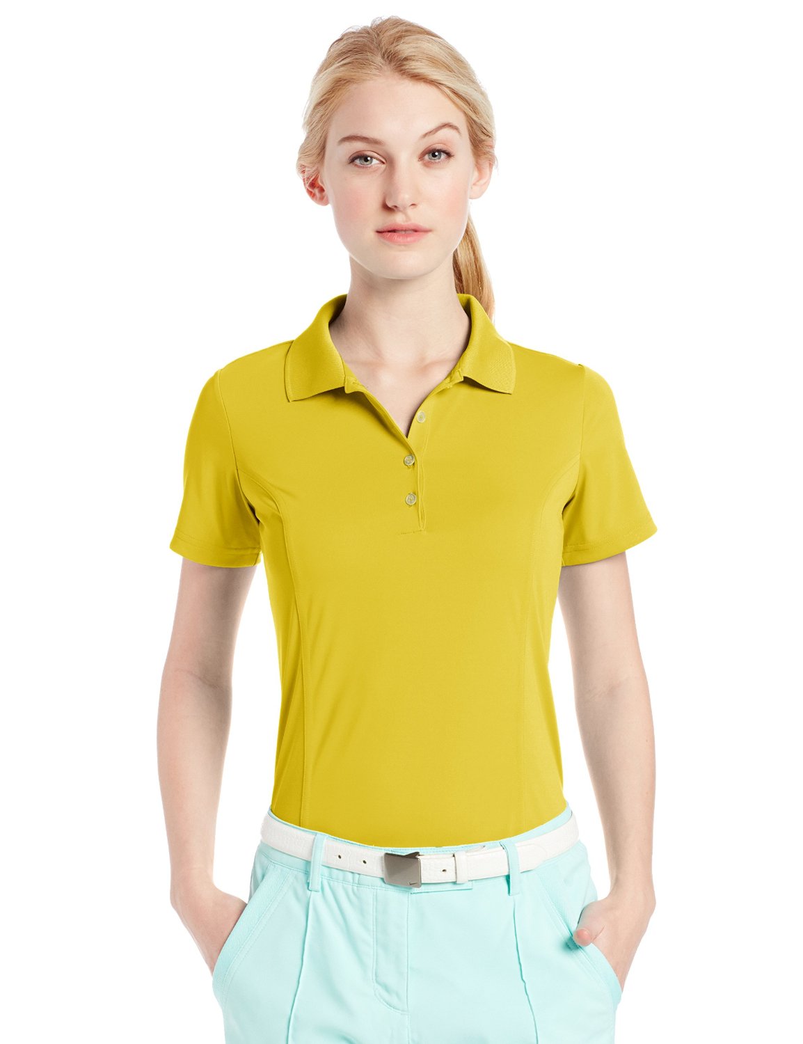 Womens Adidas Puremotion Solid Jersey Golf Polo Shirts