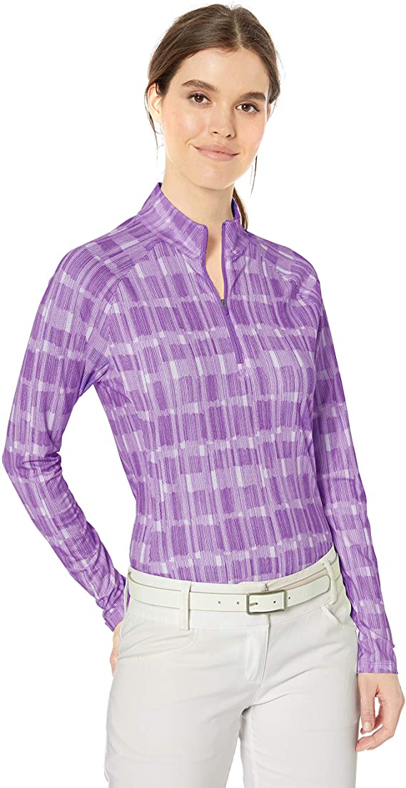 Womens Adidas UPF Long Sleeve Golf Polo Shirts