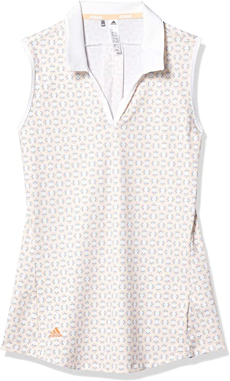 Adidas Womens Ultimate 365 Printed Golf Polo Shirts