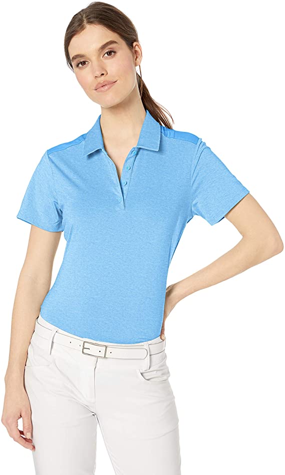 Adidas Womens Ultimate Heathered Golf Polo Shirts
